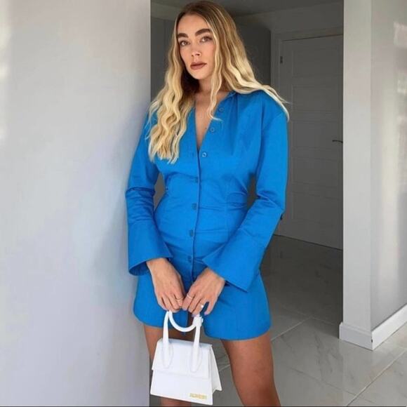 ZARA BLOGGER FAVORITE COTTON SHIRT DRESS - Picture 11 of 16